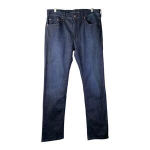 Mott & Bow Jeans Womens Sz 33W X 30L Blue Denim Dark‎ Wash Slim Cut Cotton $129